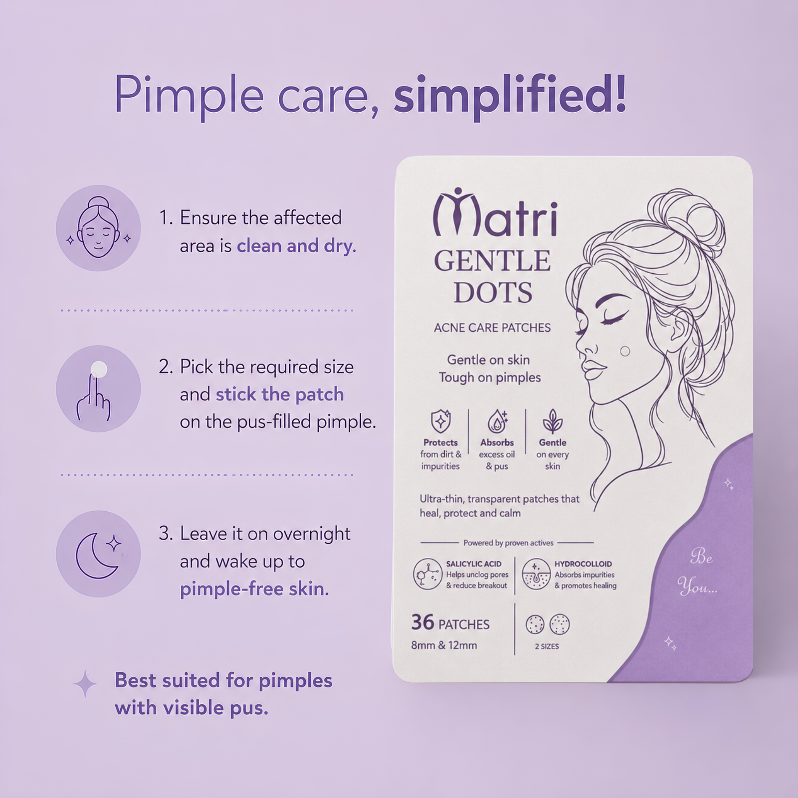 Matri Hydrocolloid Acne Care Pimple Patches